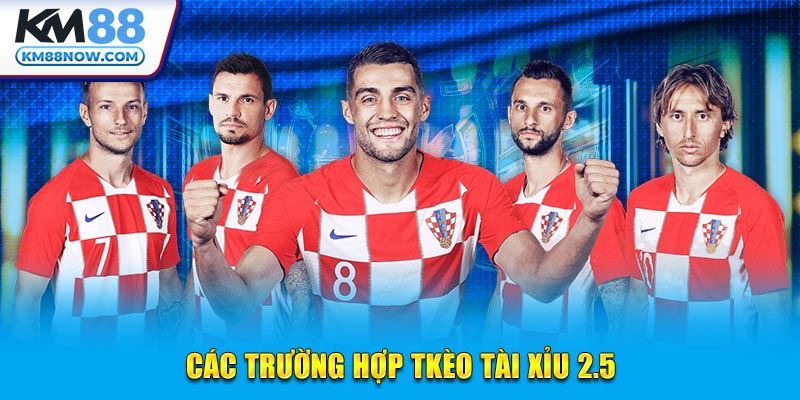 Các trường hợp tkèo Tài Xỉu 2.5